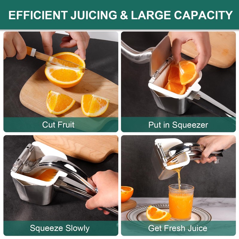 Manual Citrus Juicer Press - Heavy Duty Stainless Steel Lemon/Orange