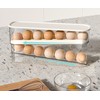 Haipky Space-Saving Rolling Egg Holder for Refrigerator, 12-Large Egg Capacity,
