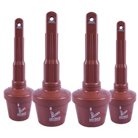 BESEA 4 Pack Gray Outdoor Ashtray, 30 Inch Tall Heavy Duty Large Standing Ash Disposal Bin for Patio, Garden, Hotel, Bar, Restaurant, Office, Outdoor Smoking Areas