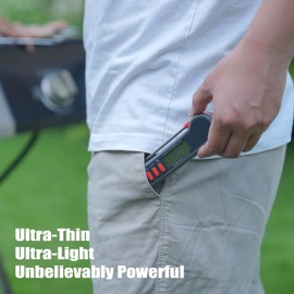 lfcforldx Meat Thermometer Digital Cooking Thermometer Instant Read Oven Thermometer Built-in Folding Probe, LCD, Calibration Function for Kitchen Cooking，BBQ Outside Grill Accessories, Grey