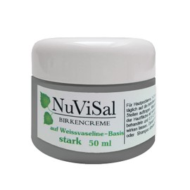 NuViSal Birch Ointment with Birch Tar Strong 1 Pack (1 x 50 ml) Tar Ointment for Eczema, Rash and Psoriasis - Psoriasis Cream Natural Product Finland
