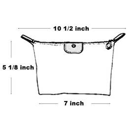 TOPTIE 6 Pack Candy Colorful Foldable Cosmetic Bag Waterproof Makeup Bag Handbag Purse Travel Storage Bag for Women, 7" x 5 1/8"-Royal Blue