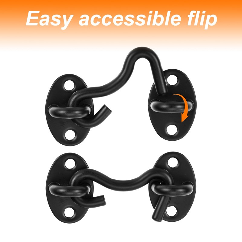 sourcing map 2 Inch Hook and Eye Latch, Barn Door