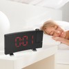 Radio Projection Alarm Clock LED Display Electronic Clock Curved Screen