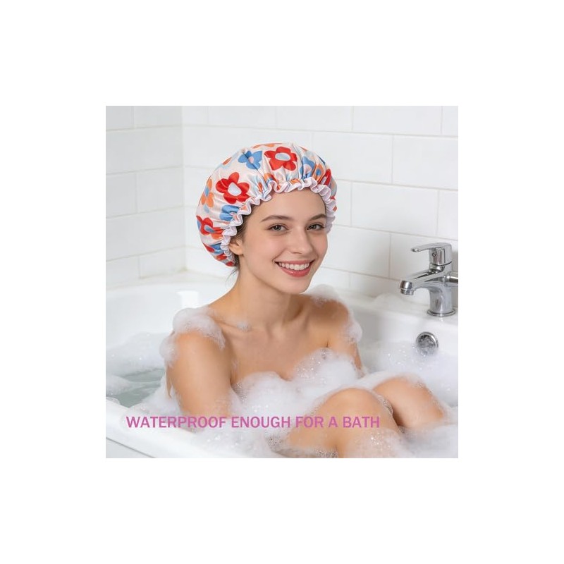 Aquior Gorro Ducha Grande Reutilizable Impermeable Mujer Todo Tipo Cabello