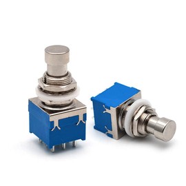 5PCS 9 Pins Box Stomp Guitar Effect Pedal, Foot Switch True Bypass Metal, Electric Guitar 3PDT Effects Stomp Foot Pedal Switch True Bypass with Solder Terminals