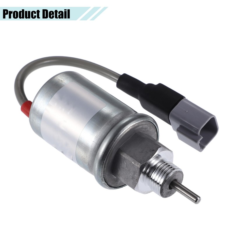 A ABSOPRO Fuel Barrier Stop Solenoid Valve for Caterpillar Silver