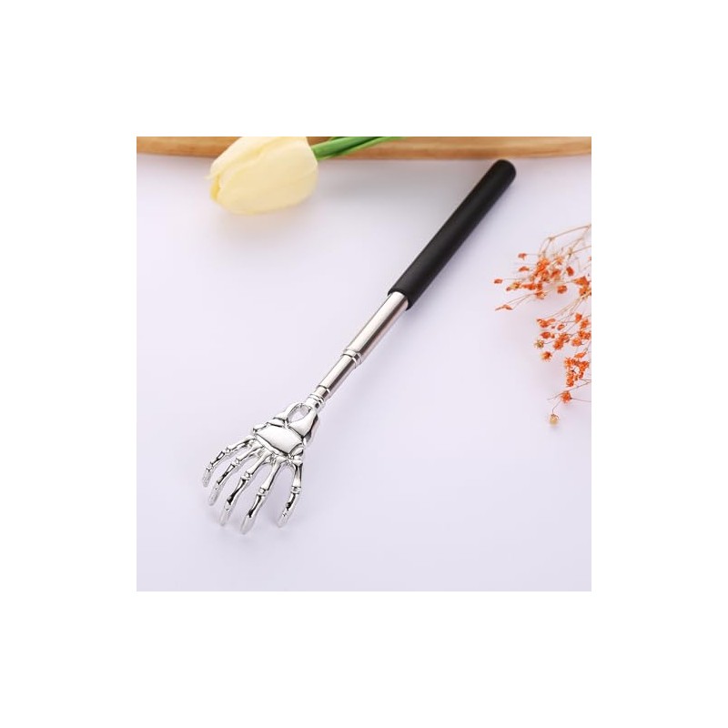 2 PCS Back Scratcher Extendable, Stainless Steel Back Scratcher for