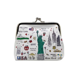cartera para niñas y mujeres, diseño clásico y elegante de Nueva York, con cierre de recuerdo, JP-330121G, Recuerdo