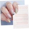 TOVINANNA 6 Sheets Elegant Nail Art Stickers of Imitation Metal