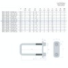 SUPROD U-bolt M10 with clamping plate and stop nuts, Sliphilfe