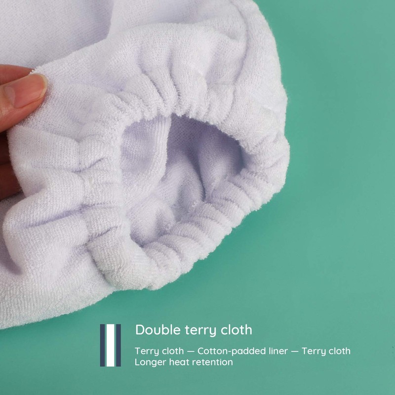 Segbeauty - Manoplas de baño de parafina, color blanco
