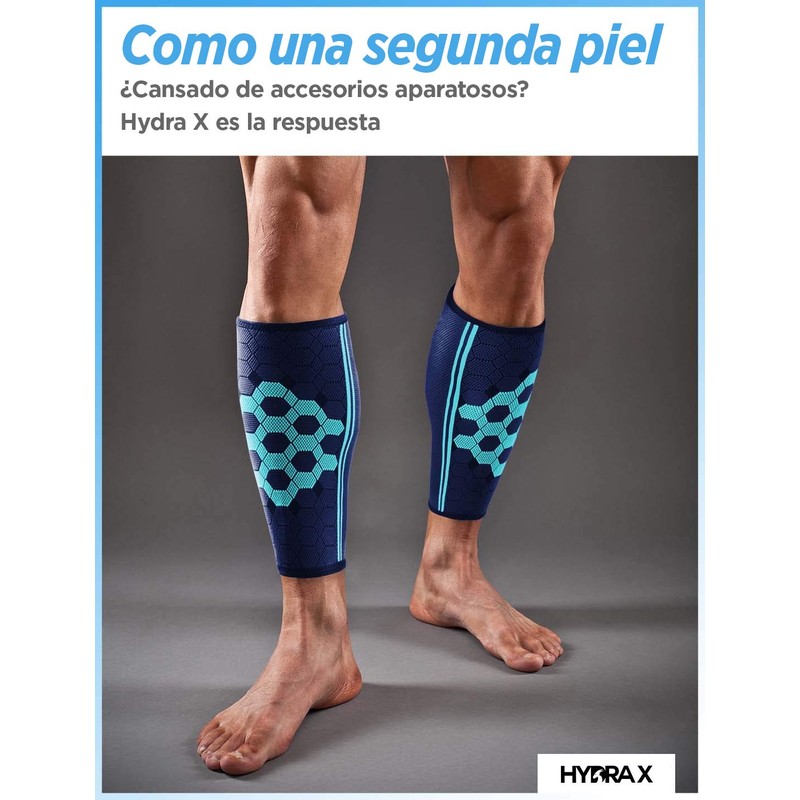 Medias de Compresion para Mujer y Hombre, color Azul. Pantorrilla