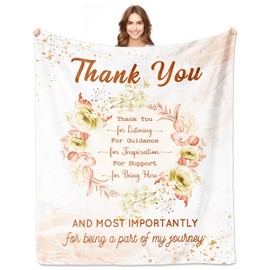 Thank You Gifts for Women, Appreciation Gifts, Thank You Blanket 60”×50”, Employee Appreciation Gifts, Farewell Gifts For Coworkers/Friends Teachers Boss Lady Nurse for Christmas Thanksgiving Day