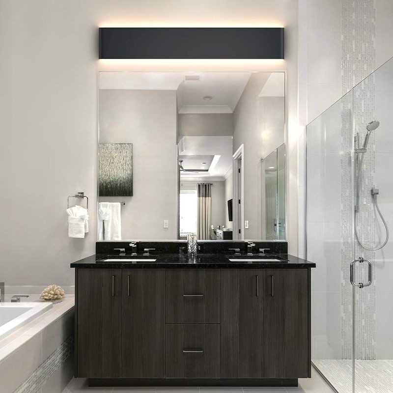 Aipsun 30W/32.6in Modern Black Vanity Light Indoor Modern Rectangular LED