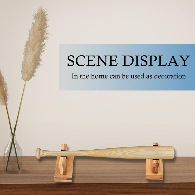 NVAAV Baseball Bat Display Case - Solid Wood Baseball Bat