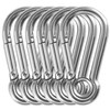 Wlikn Carabiner, Stainless Steel, Load Capacity 544.7 lbs (240 kg),