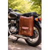 american blue Leather Motorcycle Saddle Bag Tool Bag Brown