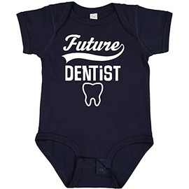 inktastic Future Dentist Kids Tooth Baby Bodysuit Newborn Navy Blue 2cccb