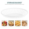 Luxshiny 4pcs Oval Fast Food Baskets, Plastic Fried Food Storage