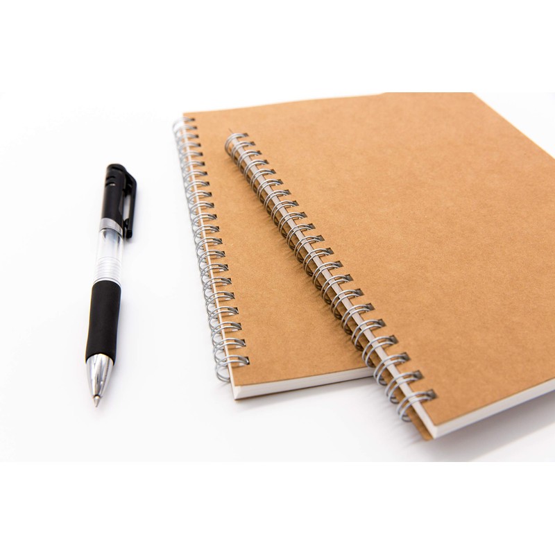 DSTELIN Blank Spiral Notebook, 3-Pack, Soft Cover, Sketch book, 100