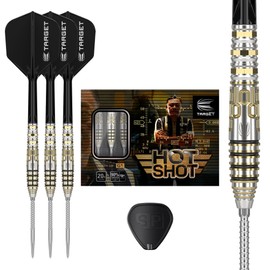 Target Japan Prime Series Hot Shot G1 90% Tungsten K-Flex Swiss Point Steel Tip Dart Set, 20G | Harith Lim KFlex Dart Flight, Swiss Fire Points, Steel Dart Tip with KFlex Integrated Shafts and Flights