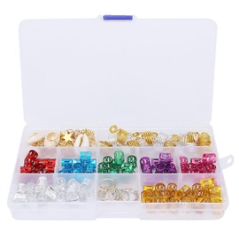 ZJchao Clips para Trenzas para el Cabello, Anillos para Trenzas Joyería para el Cabello Anillos para Trenzar Anillos para Cabello Puños Ajustables Trenzas para el Cabello Dreadlocks Decoración