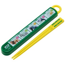 Skater ABS2AMAG-A Ania Chopsticks and Case Set, 6.5 inches (23 cm), 6.5 inches (16.5 cm), Antibacterial, Made in Japan