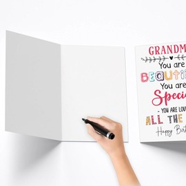 popmazing Grandma You Are Beautiful You Are Special - Grandma Birthday Card - Greetings Birthday Card for Grandma - Birthday Card For Grandma - Card For Grandma