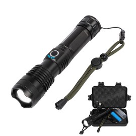 Trixter Linterna LED Recargable 5000 Lúmenes, Linterna Táctica Ultra Brillante Luz XHP50, IP65 Impermeable Linterna de Mano 5 Modos con Zoom,...      