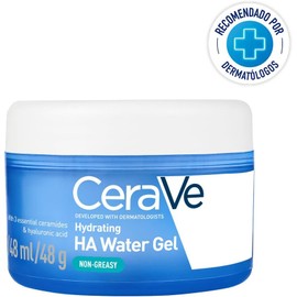Water Gel Hidratante Ácido Hialurónico de CeraVe para una hidratación con efecto PLUMP, con 3 ceramidas idénticas a las de la piel, ácido hialurónico, niacinamida y cobre PCA, 48g