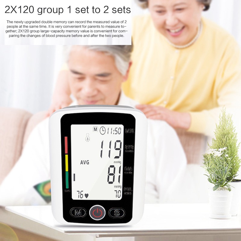 Electric Blood Pressure Monitor Digital Arm Sphygmomanometer With Voice Function