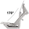 HOZEON 4 Pcs 170 Degree Frameless Cabinet Doors Hinges, Soft