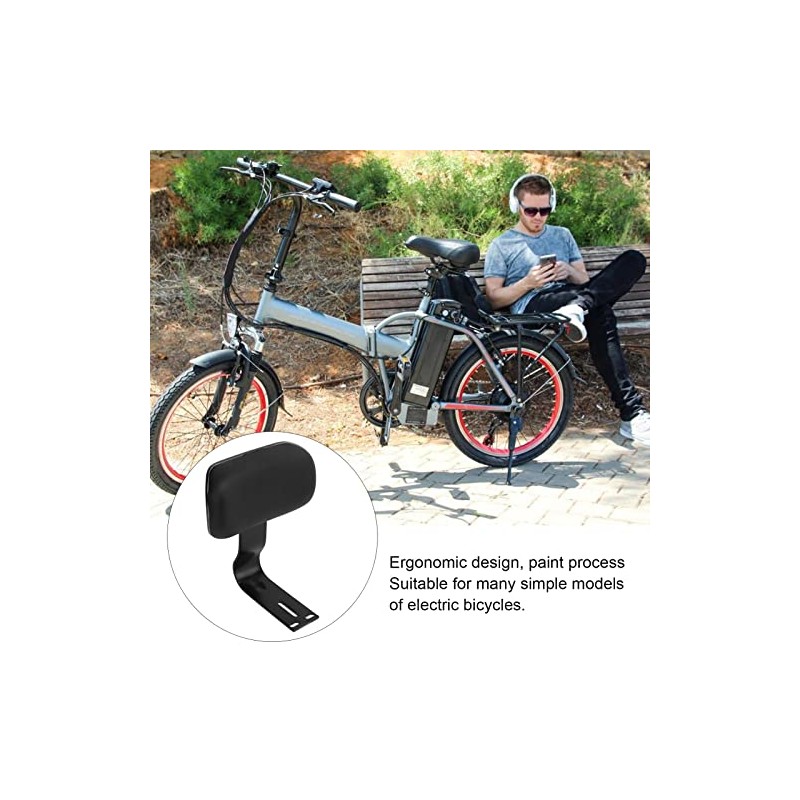 Bike Backrest Support,Electric Bicycle Rear Passenger Seat Backrest with Metal