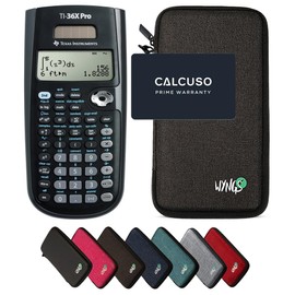 TEXAS INSTRUMENTS Calcuso Value Pack: TI 36 X Pro Scientific and Technical Calculator + WYNGS Protective Case Dark Grey + Extended by Calcuso