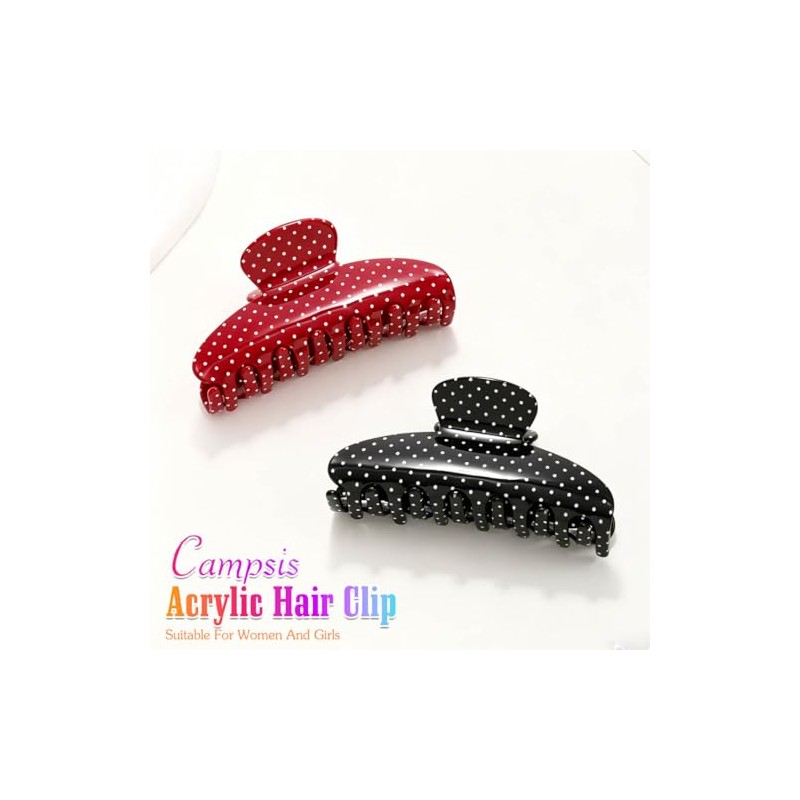 Campsis Pinzas acrílicas para el cabello con forma de garra,