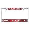 NC STATE Chrome Metal ALUMNI License Plate Tag Frame
