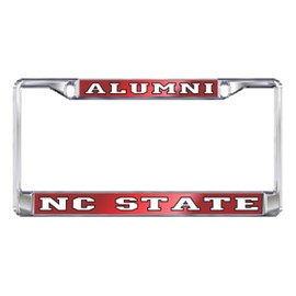 NC STATE Chrome Metal ALUMNI License Plate Tag Frame