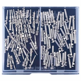 JRready ST6255 Deutsch Connector Pins and Sockets Stamped Contacts Size 16 (100PCS/50 Pairs) - Deutsch Pins 1060-16-0122/1062-16-0122/ Open Barrel Terminals Wire Gauge 14-18 AWG