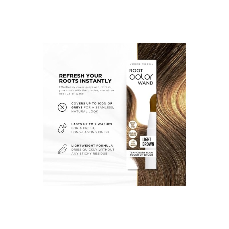 Jerome Russell Root Color Wand in Light Brown| Instant Up