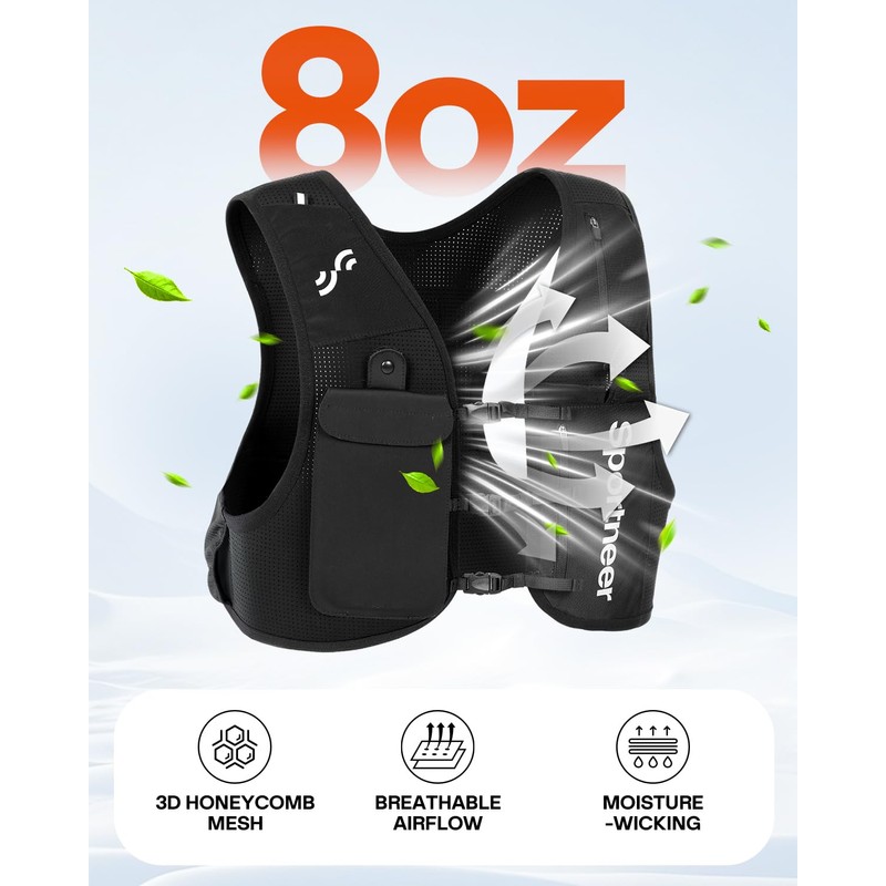 Sportneer 5L Ultralight Hydration Backpack Trail Backpack Hydration Vest, Adjustable