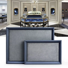 Woodten Jewelry Tray, Leather Tray, Jewelry Accessory Tray, Leather Flat Jewelry Tray, Jewelry Display Tray, Tray for Displaying Jewelry and Accessories such as Rings, Watches, Earrings, Necklaces