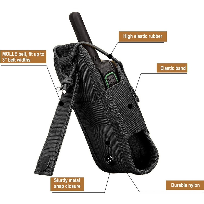 Litensh Molle Radio Holder Holster Tactical Walkie Talkie Pouch Case