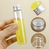 QWORK 50ml Flat Bottom Clear Plastic Test Tubes with Screw
