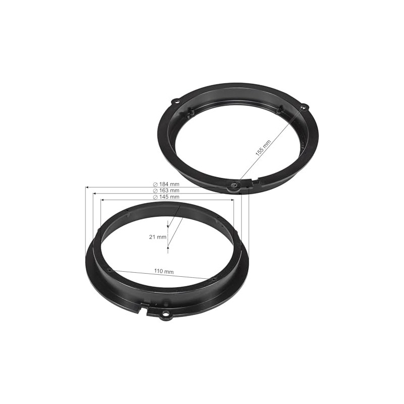 tomzz Audio 2815-010 Speaker Rings Adapter Brackets Compatible with Ford