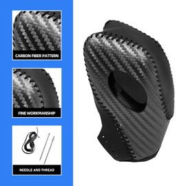 Sumjig Pack-1 Car Gear Shift Knob Cover, Shift Knob Protector, Durable Automobile Interior Accessories, Compatible with Ford Mondeo Escape Focus (Black)