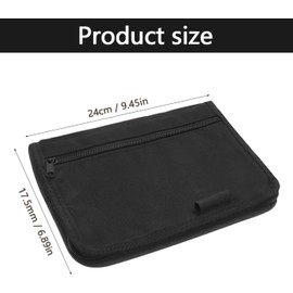 Organizador para Auto, Porta Documentos para Automóvil, 6 Bolsillos, Tela Oxford 600D, Porta Pasaporte para Carro, Multifuncional, Compatible con la Mayoría de Vehículos (Negro)