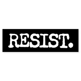 CafePress Resist. 10"x3" Rectangle Bumper Sticker Car Decal (10 Pack)