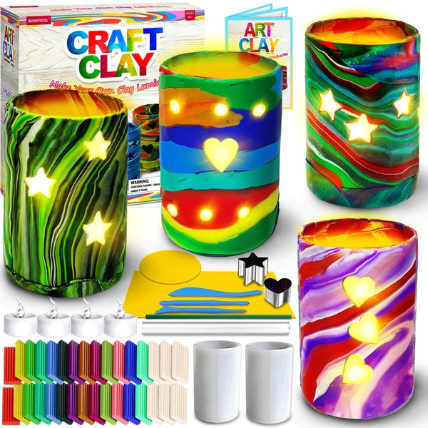 MHMYDIS Make Your Own Clay Luminaries - Arts and Crafts