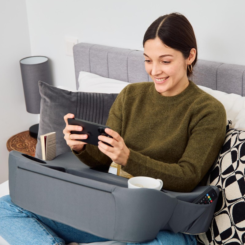 TabCouchCaddy Lap Desk Pillow - Cushioned Lap Pillow for Reading,